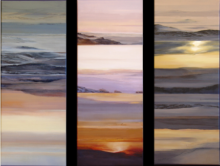 Lost Horizon Series 1, 2, 3 (painting) by Suzanne Hill